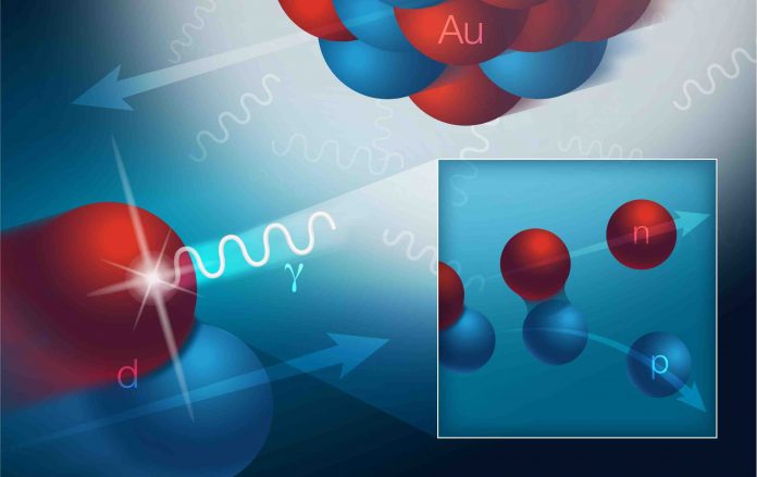 Scientists 'shine' light on inner details and breakup of simple nucleus